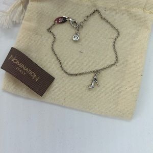 Nomination silver bracelet for women with dainty shoe pendant